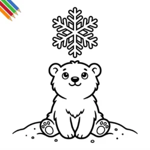 Winter kleurplaat thumbnail