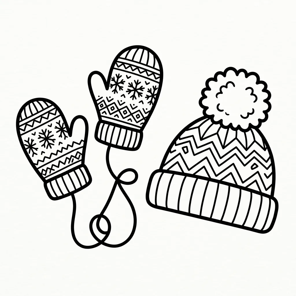 Winter kleurplaat