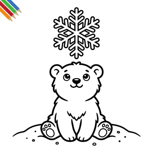 Winter kleurplaat thumbnail