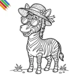 Zebra kleurplaat 4 Zebra kleurplaat thumbnail