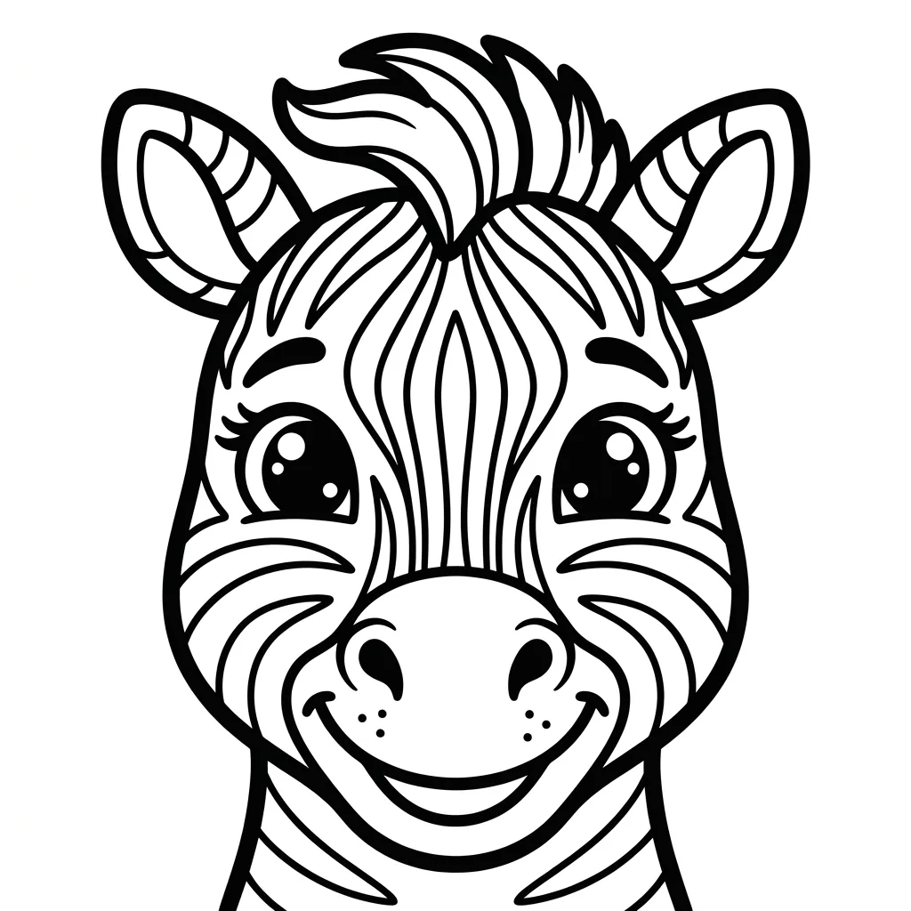 Zebra kleurplaat 8 Zebra kleurplaat