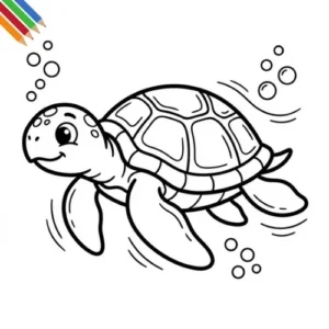 Zeeschildpad kleurplaat 7 Zeeschildpad kleurplaat thumbnail