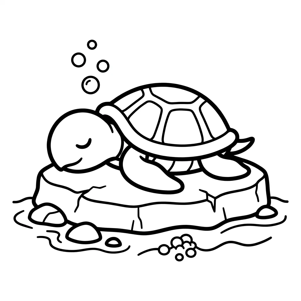 Zeeschildpad kleurplaat 9 Zeeschildpad kleurplaat 1